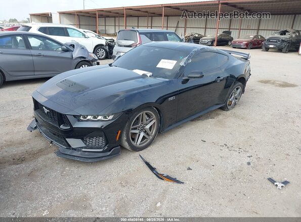 1FA6P8CF2R5422412 2024 FORD MUSTANG Black Առջևի ձախ երեք քառորդ տեսարան