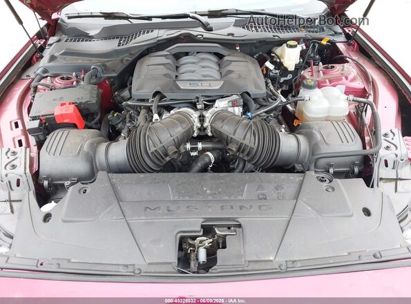 1FA6P8CF2S5410962 2025 FORD MUSTANG Красный Вид сзади