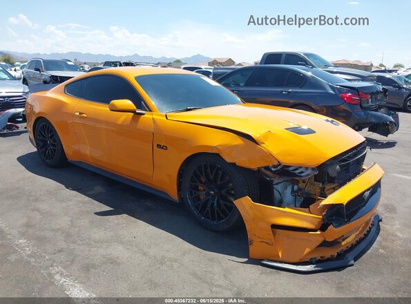 1FA6P8CF3J5185224 2018 FORD MUSTANG Orange Vista frontal