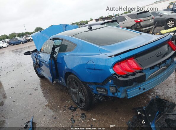 1FA6P8CF3M5116215 2021 FORD MUSTANG Blue Rear left