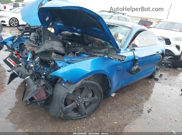 1FA6P8CF3M5116215 2021 FORD MUSTANG Blue Front left