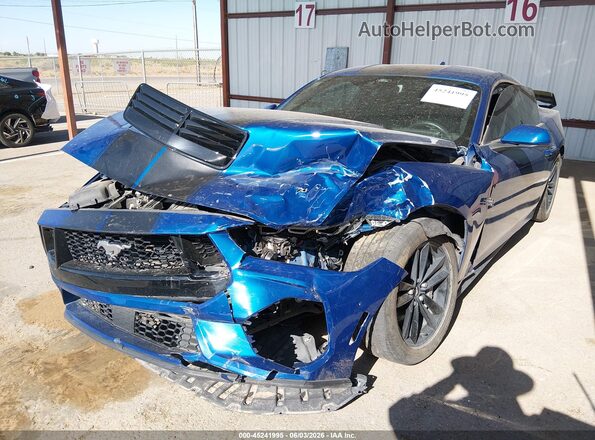 1FA6P8CF3R5422628 2024 FORD MUSTANG Blue Առջևի ձախ երեք քառորդ տեսարան