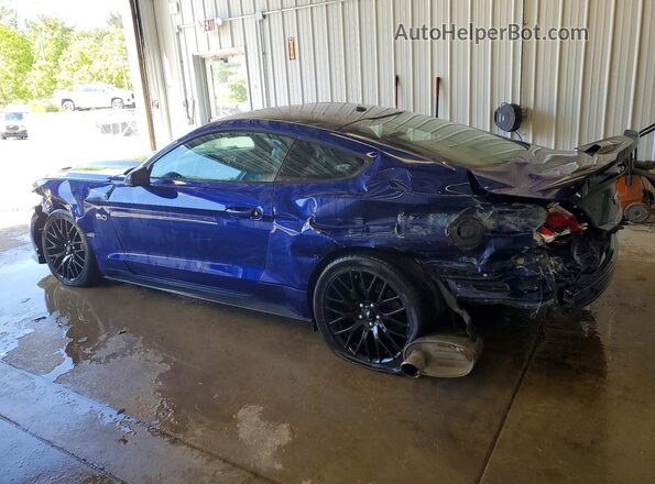 1FA6P8CF4G5215677 2016 FORD MUSTANG Blue Задня ліва чверть
