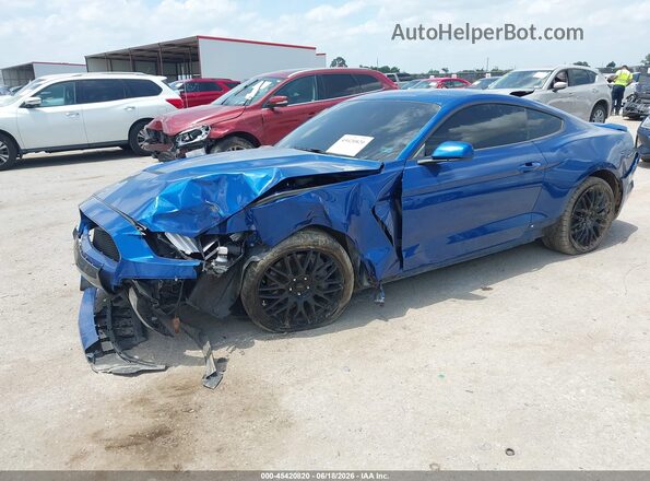 1FA6P8CF4H5293846 2017 FORD MUSTANG Blue Front left