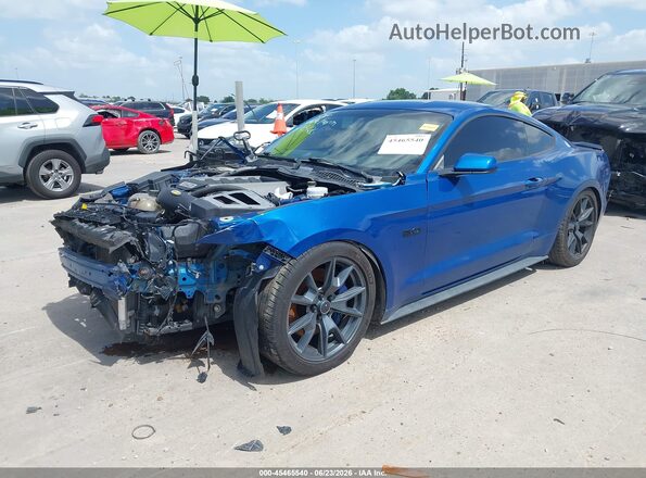 1FA6P8CF4H5333441 2017 FORD MUSTANG Blue Przód lewy