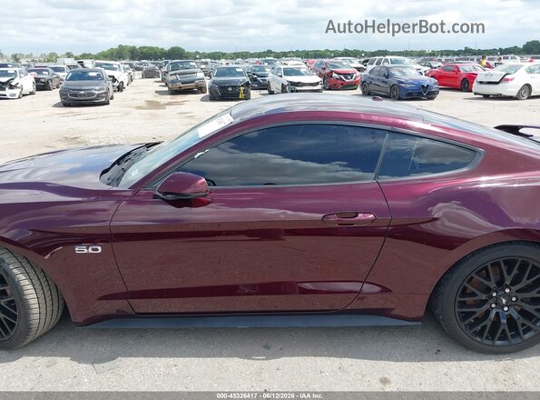 1FA6P8CF4J5154273 2018 FORD MUSTANG Maroon Սալոնի հետևի տեսք