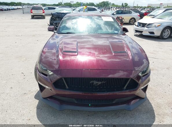 1FA6P8CF4J5154273 2018 FORD MUSTANG Maroon Առջևի վահանակի տեսք