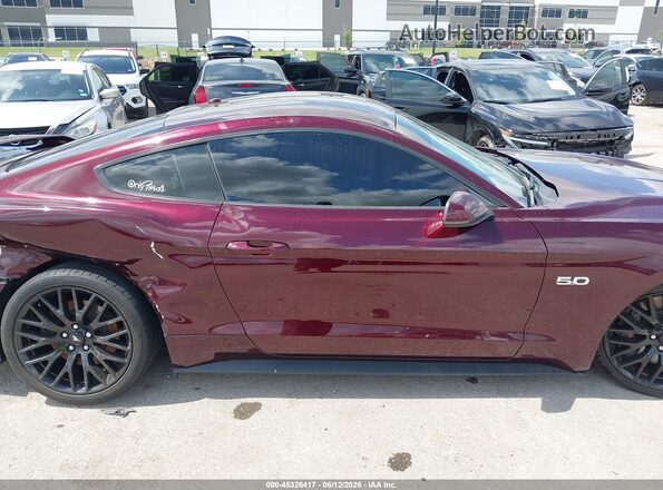 1FA6P8CF4J5154273 2018 FORD MUSTANG Maroon Սարքավորումների վահանակի տեսք