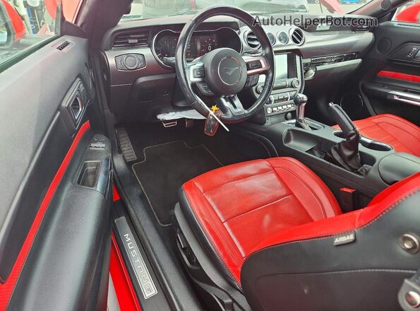 1FA6P8CF4K5143842 2019 FORD MUSTANG Red Dashboard view