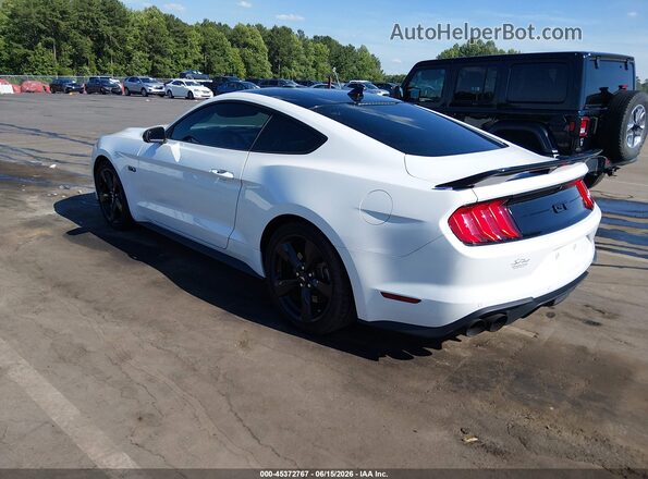 1FA6P8CF4M5104445 2021 FORD MUSTANG White Trasero izquierdo