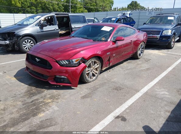 1FA6P8CF5G5302102 2016 FORD MUSTANG Красный Передняя левая четверть