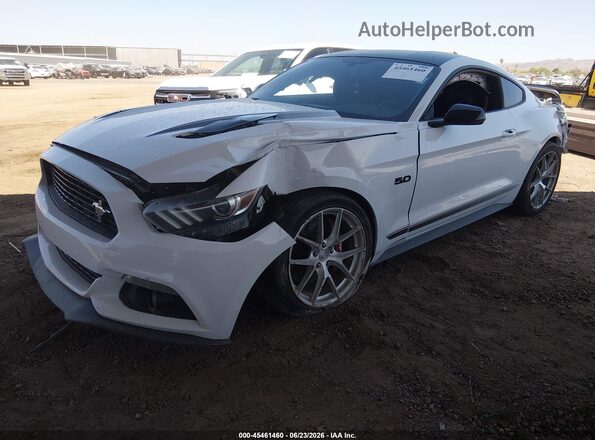 1FA6P8CF5G5327159 2016 FORD MUSTANG White Vista tres cuartos delantera izquierda