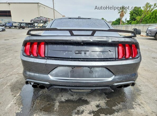 1FA6P8CF5K5135054 2019 FORD MUSTANG Серый Вид сзади