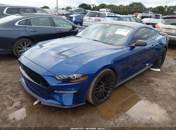 1FA6P8CF5N5123328 2022 FORD MUSTANG Blue Front left