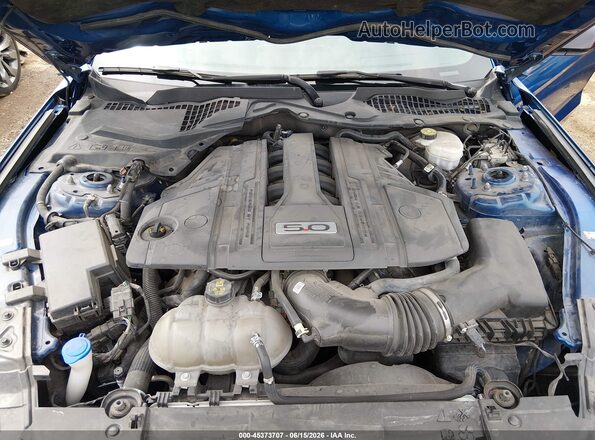 1FA6P8CF5N5123328 2022 FORD MUSTANG Blue Rear view