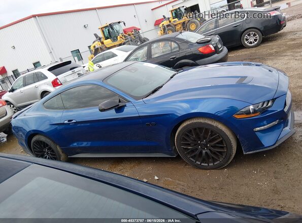 1FA6P8CF5N5123328 2022 FORD MUSTANG Blue Rear interior view