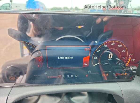 1FA6P8CF5R5427524 2024 FORD MUSTANG Turquoise Вид щитка приладів