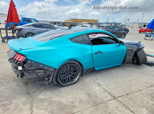 1FA6P8CF5R5427524 2024 FORD MUSTANG Turquoise Задня права чверть