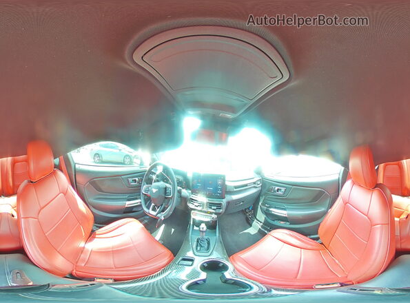 1FA6P8CF5R5427524 2024 FORD MUSTANG Turquoise Панорамний вид салону 360°