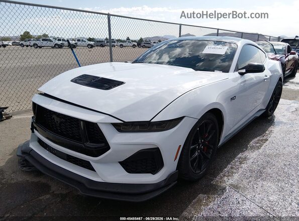 1FA6P8CF5S5412821 2025 FORD MUSTANG White Առջևի ձախ երեք քառորդ տեսարան