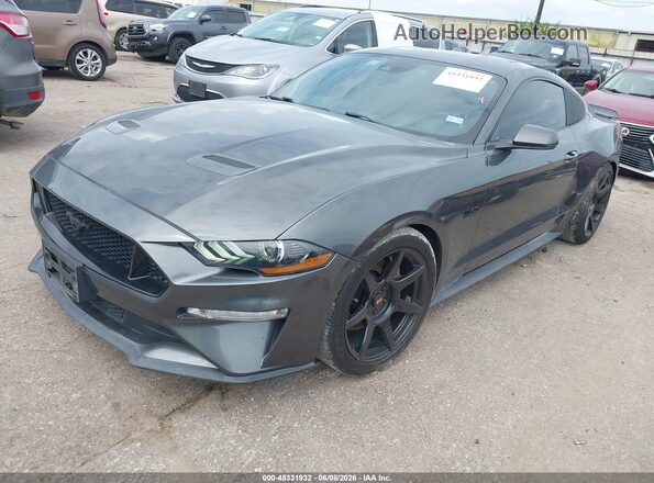 1FA6P8CF6K5134057 2019 FORD MUSTANG Серый Передняя левая четверть