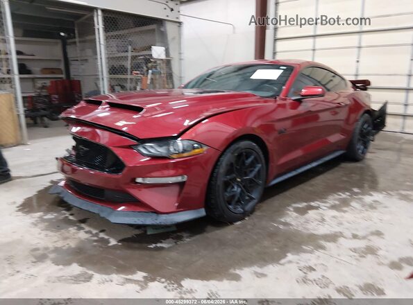 1FA6P8CF6K5138190 2019 FORD MUSTANG Red Vista tres cuartos delantera izquierda
