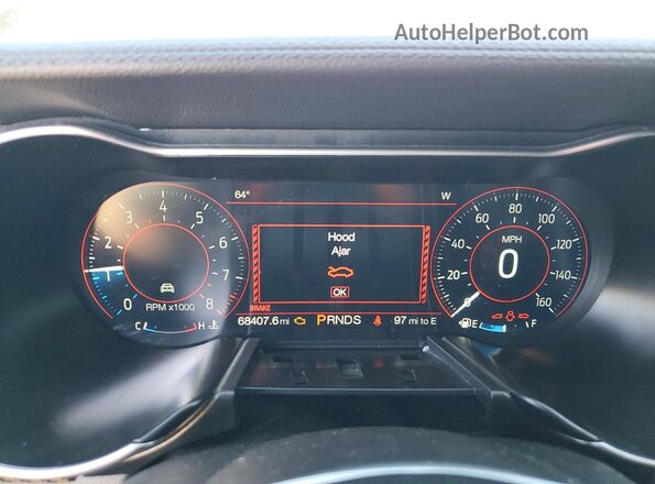 1FA6P8CF6L5136327 2020 FORD MUSTANG Black ხელსაწყოთა პანელის ხედი