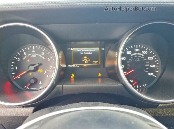 1FA6P8CF6M5139519 2021 FORD MUSTANG Синий Вид щитка приборов