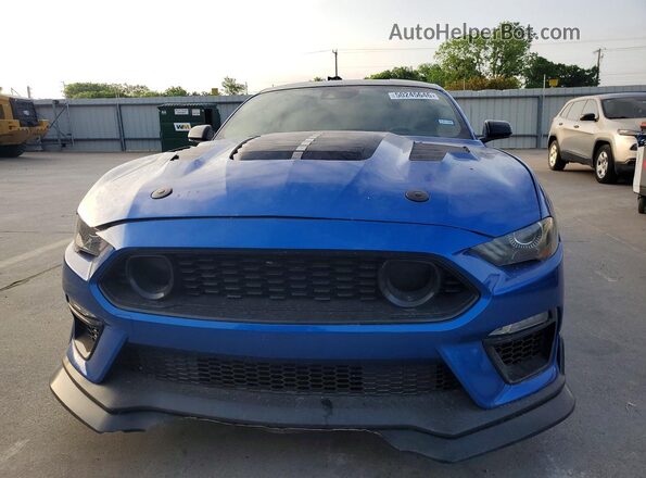 1FA6P8CF6M5139519 2021 FORD MUSTANG Синий Вид спереди