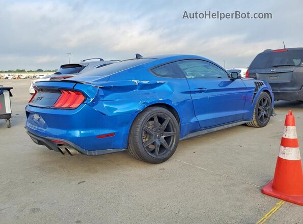 1FA6P8CF6M5139519 2021 FORD MUSTANG Синий Задняя правая четверть