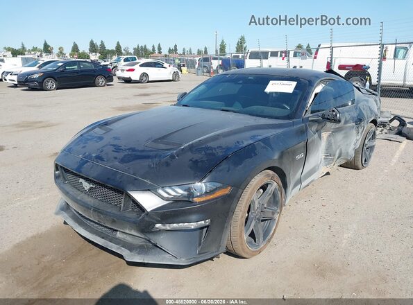 1FA6P8CF6N5133477 2022 FORD MUSTANG Black Przód lewy