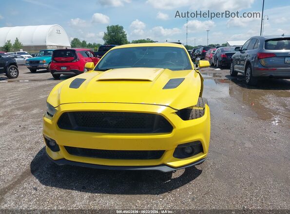1FA6P8CF7G5206407 2016 FORD MUSTANG Желтый Вид щитка приборов