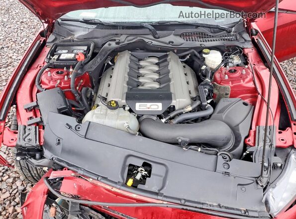 1FA6P8CF7H5271372 2017 FORD MUSTANG Red Widok wnętrza z tyłu