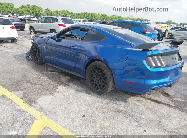 1FA6P8CF7H5311966 2017 FORD MUSTANG Blue Trasero izquierdo