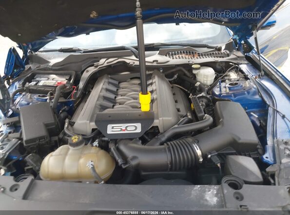 1FA6P8CF7H5311966 2017 FORD MUSTANG Blue Vista trasera