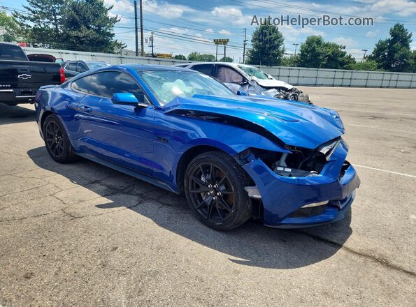 1FA6P8CF7H5358608 2017 FORD MUSTANG Blue Առջևի աջ