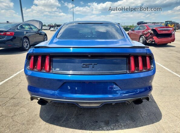 1FA6P8CF7H5358608 2017 FORD MUSTANG Blue Հետևի տեսք