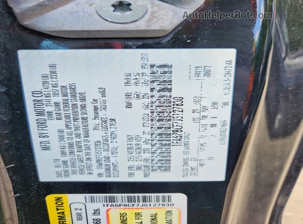 1FA6P8CF7J5127830 2018 FORD MUSTANG Black Engine compartment view