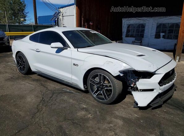 1FA6P8CF7M5127301 2021 FORD MUSTANG White Delantero derecho