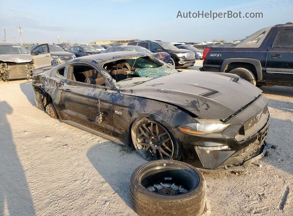 1FA6P8CF7N5108975 2022 FORD MUSTANG Black Передня права чверть