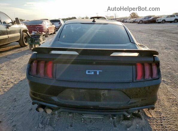1FA6P8CF7N5108975 2022 FORD MUSTANG Black Вид ззаду