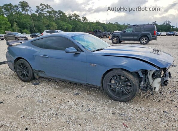 1FA6P8CF7R5429159 2024 FORD MUSTANG Blue Delantero derecho
