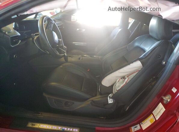 1FA6P8CF7S5406812 2025 FORD MUSTANG Maroon წინა სალონის ხედი