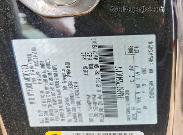 1FA6P8CF7S5410147 2025 FORD MUSTANG Black Vista del compartimento del motor