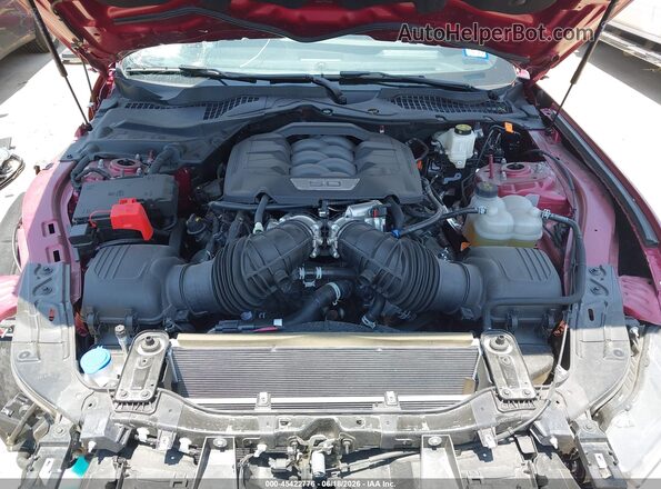 1FA6P8CF7S5418359 2025 FORD MUSTANG Красный Вид сзади