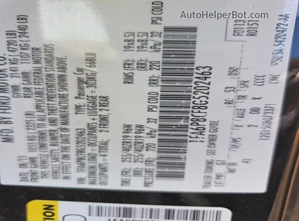 1FA6P8CF8G5202463 2016 FORD MUSTANG Black 