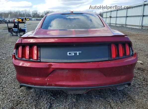 1FA6P8CF8G5215911 2016 FORD MUSTANG Red Widok z tyłu