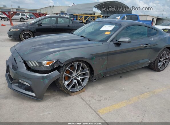 1FA6P8CF8H5271803 2017 FORD MUSTANG Gray წინა ხედი