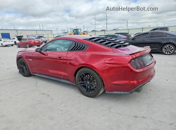 1FA6P8CF8H5287743 2017 FORD MUSTANG Maroon Trasero izquierdo