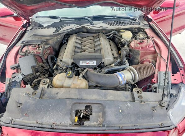 1FA6P8CF8H5287743 2017 FORD MUSTANG Maroon Vista interior trasera